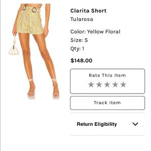 Tularosa yellow floral shorts